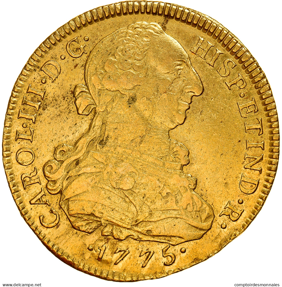 Monnaie, Pérou, 8 Escudos, 1775, Lima, SUP, Or, KM:101 - Pérou