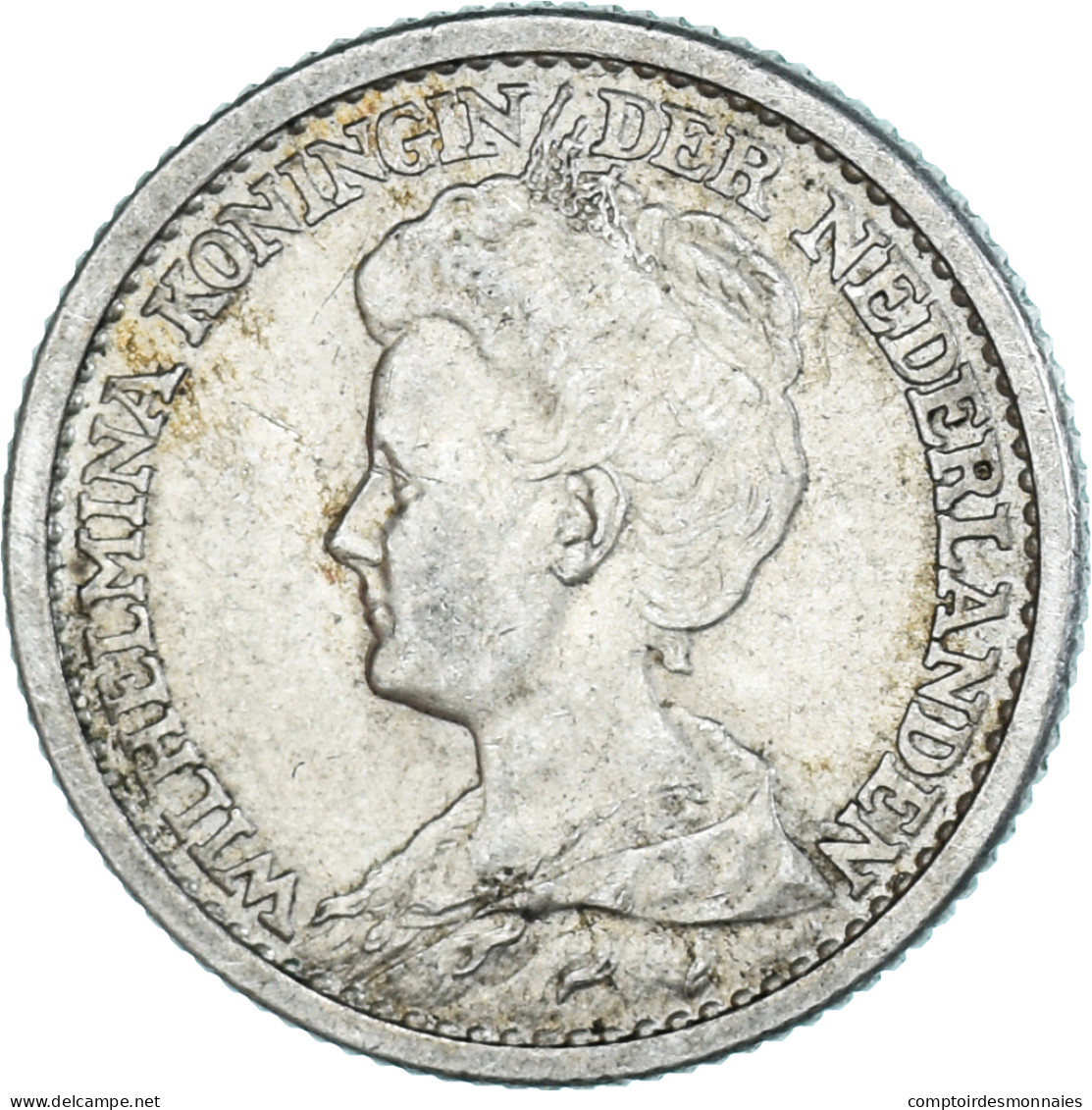 Monnaie, Pays-Bas, Wilhelmina I, 25 Cents, 1910, Utrecht, TTB+, Argent, KM:146 - 25 Centavos