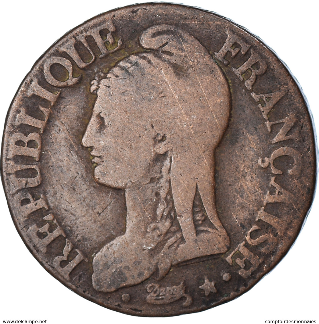 Monnaie, France, Dupré, 5 Centimes, AN 5, Paris, TB, Bronze, Gadoury:126 - Otros & Sin Clasificación