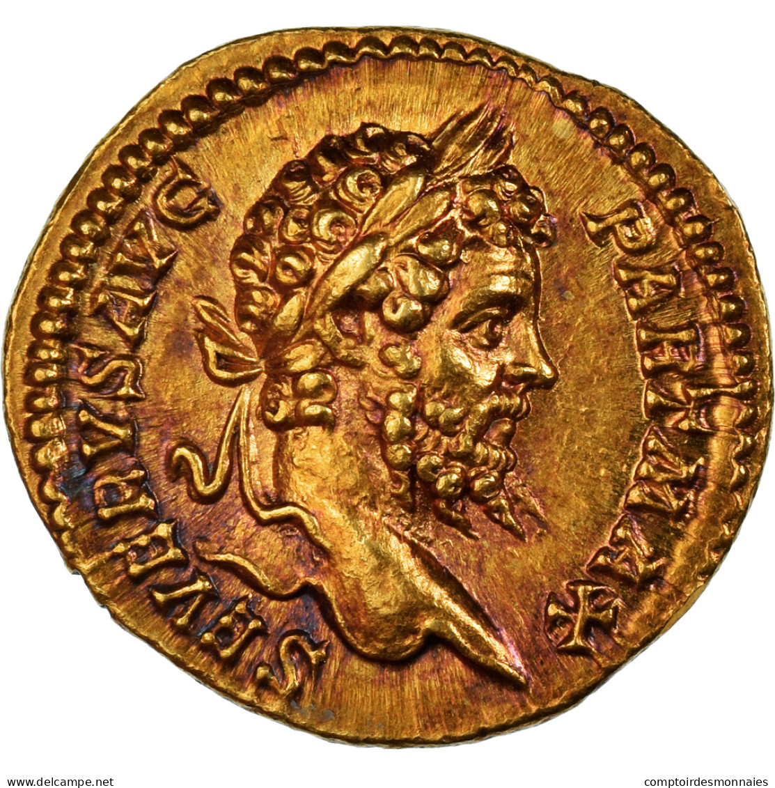 Monnaie, Septime Sévère & Julia Domna, Aureus, 201, Rome, FDC, Or - The Severans (193 AD Tot 235 AD)