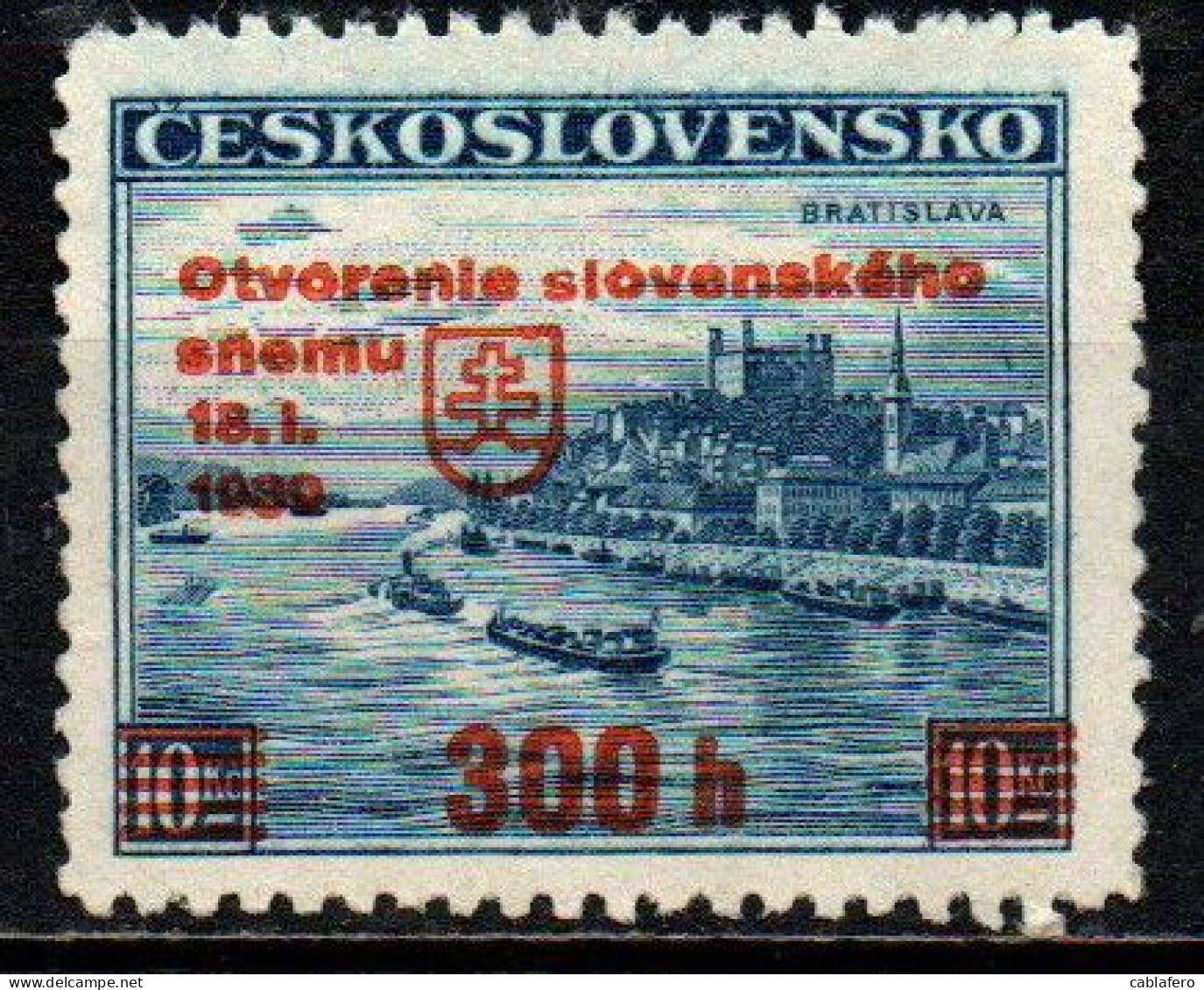 CECOSLOVACCHIA - 1939 - Opening Of The Slovakian Parliament - SENZA GOMMA - Unused Stamps