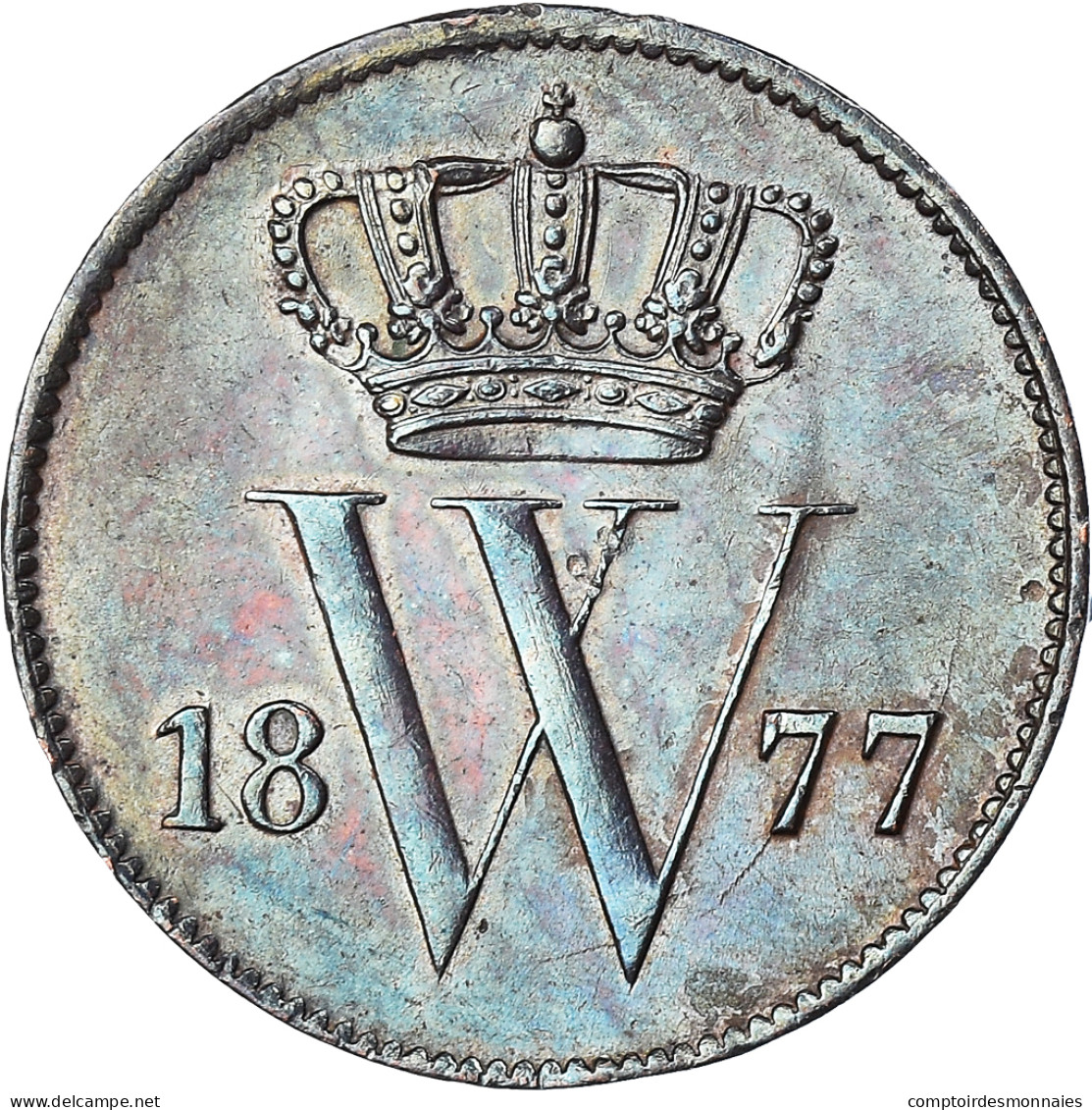Monnaie, Pays-Bas, William III, Cent, 1877, SUP, Cuivre, KM:100 - 1849-1890: Willem III.