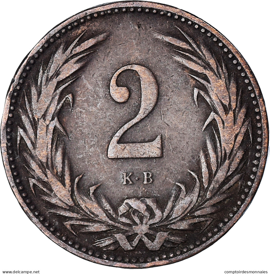 Monnaie, Hongrie, 2 Filler, 1896 - Hongrie