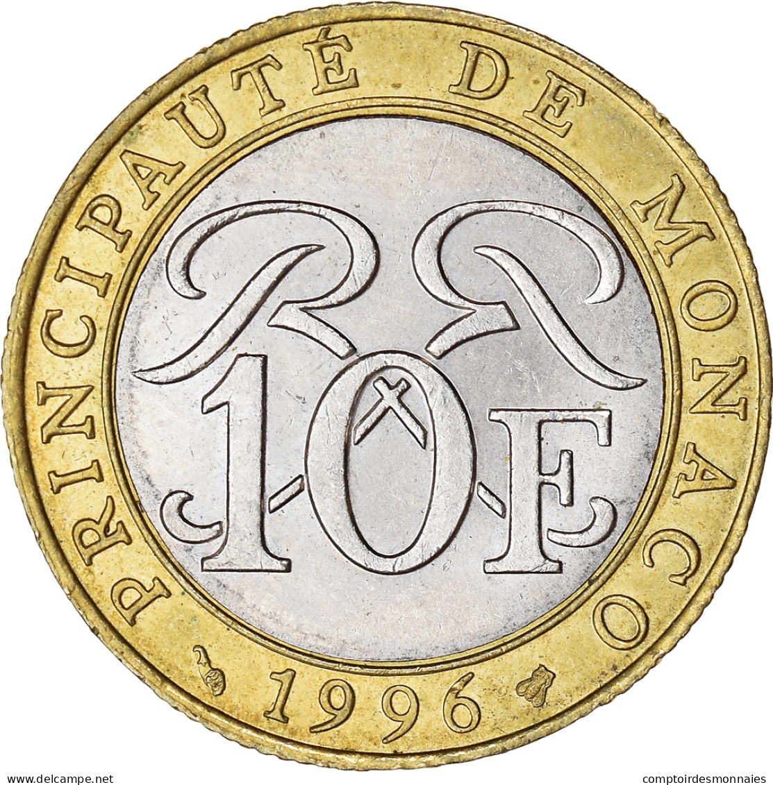 Monnaie, Monaco, 10 Francs, 1996 - 1960-2001 Nouveaux Francs