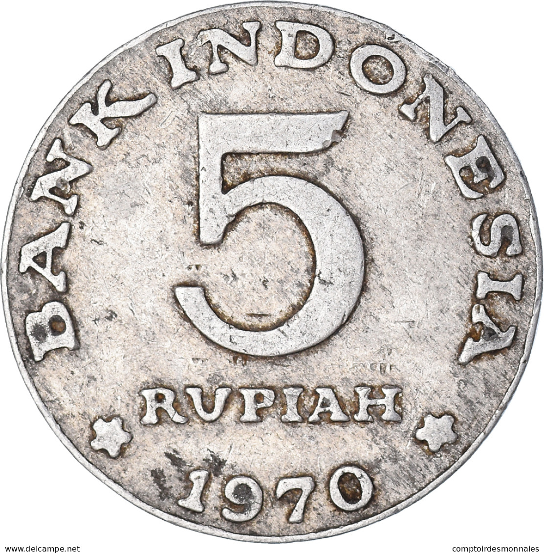 Monnaie, Indonésie, 5 Rupiah, 1970 - Indonésie