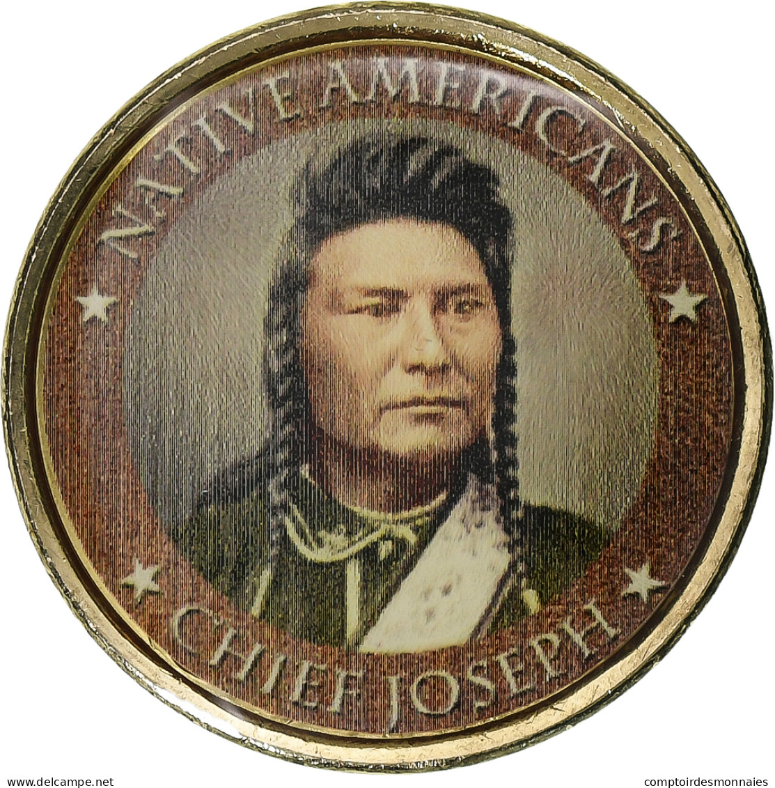 États-Unis, Les Indiens D'Amérique, Chief Joseph, Jeton, FDC, Laiton Nickelé - Professionnels/De Société