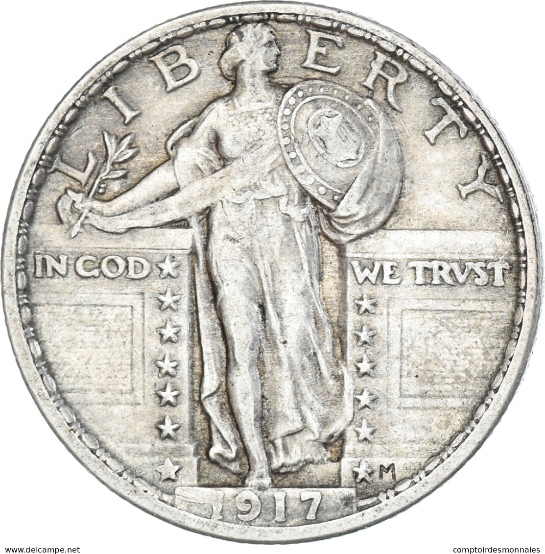 Monnaie, États-Unis, Standing Liberty Quarter, Quarter, 1917, U.S. Mint - 1916-1930: Standing Liberty (Libertà In Piedi)