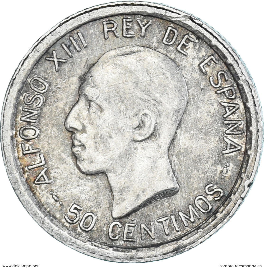 Monnaie, Espagne, Alfonso XIII, 50 Centimos, 1926, Madrid, TTB+, Argent, KM:741 - Eerste Muntslagen