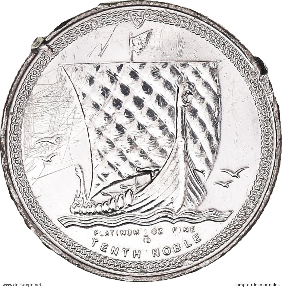 Monnaie, Île De Man, Elizabeth II, 1/10 Noble, 1985, TTB+, Platinum, KM:153 - Isla Man