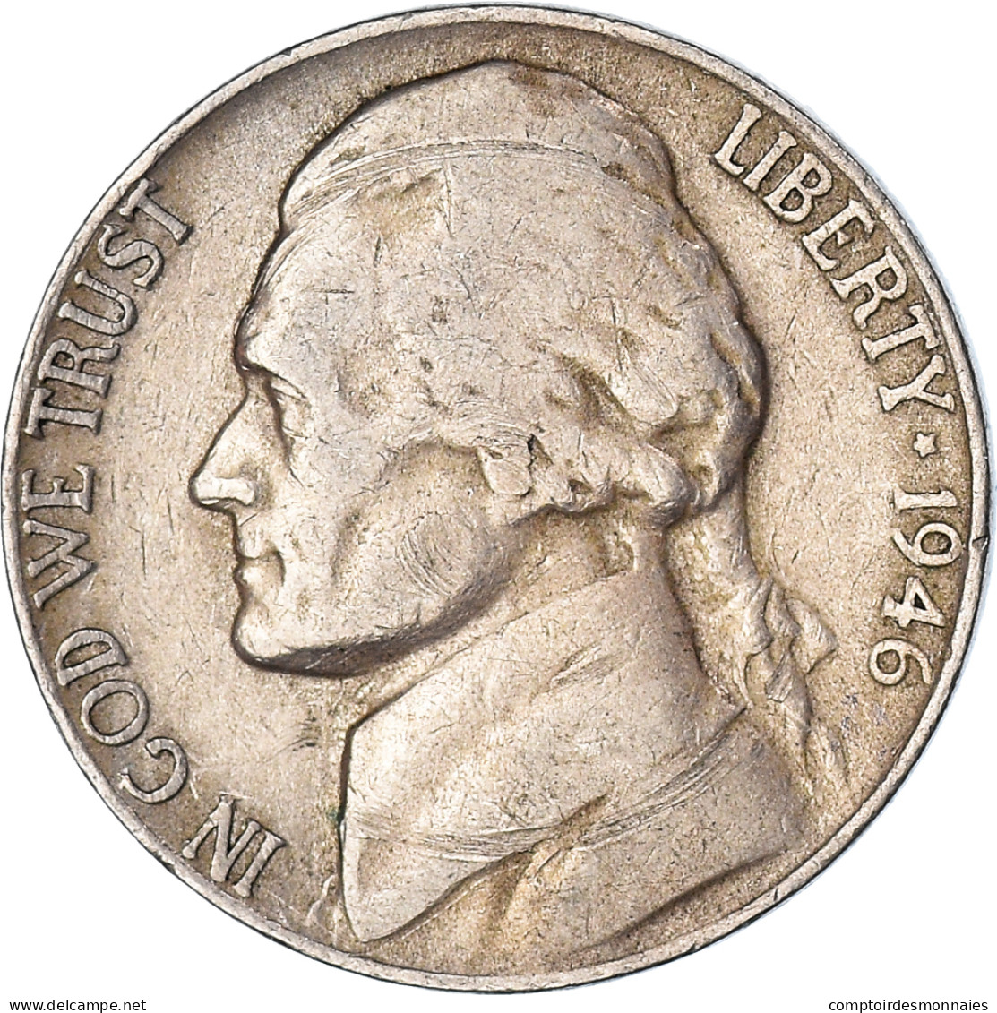 Monnaie, États-Unis, 5 Cents, 1946 - 1938-…: Jefferson