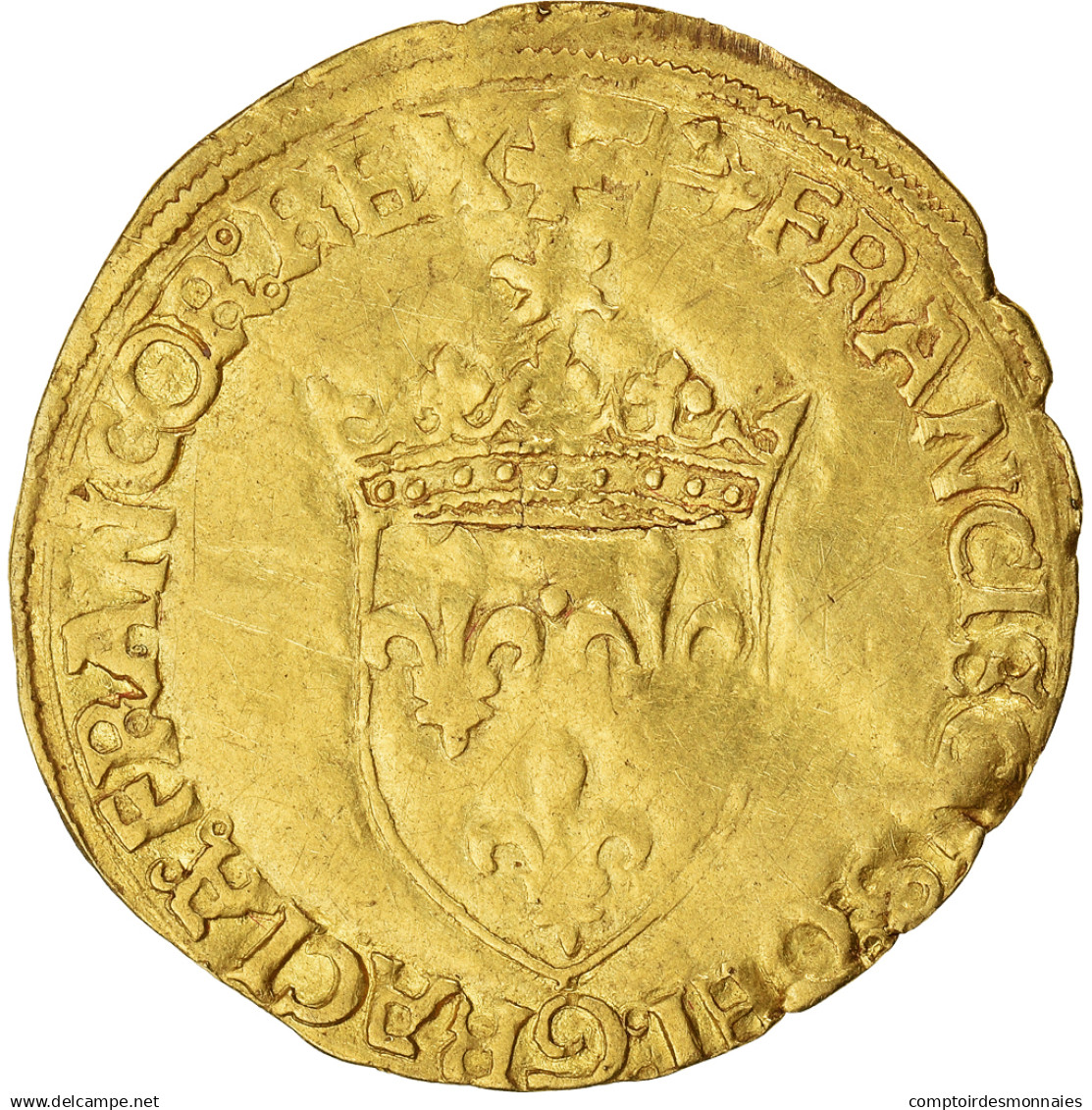 Monnaie, France, François Ier, Ecu D'or, Bayonne, TB+, Or, Duplessy:775 - 1515-1547 François 1er