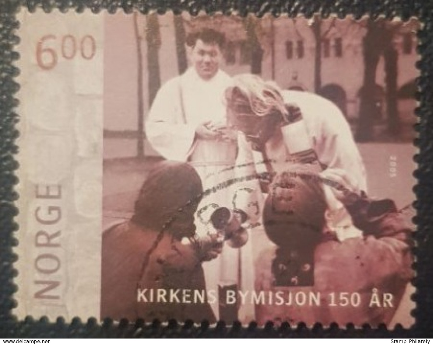 Norway 6Kr Used Stamp Church Service - Oblitérés