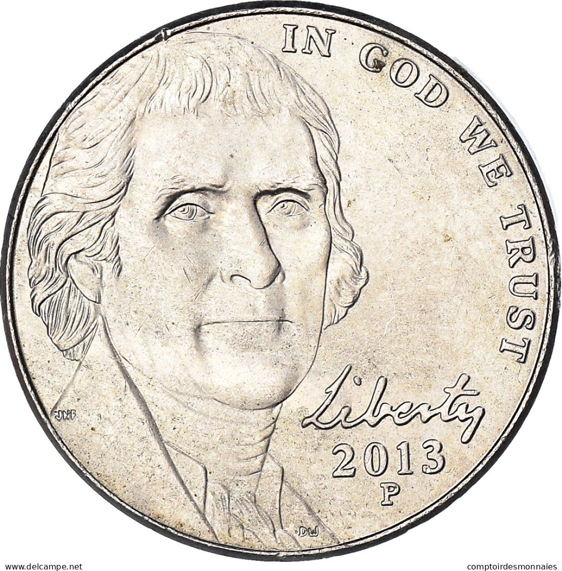 Monnaie, États-Unis, 5 Cents, 2013 - 1938-…: Jefferson