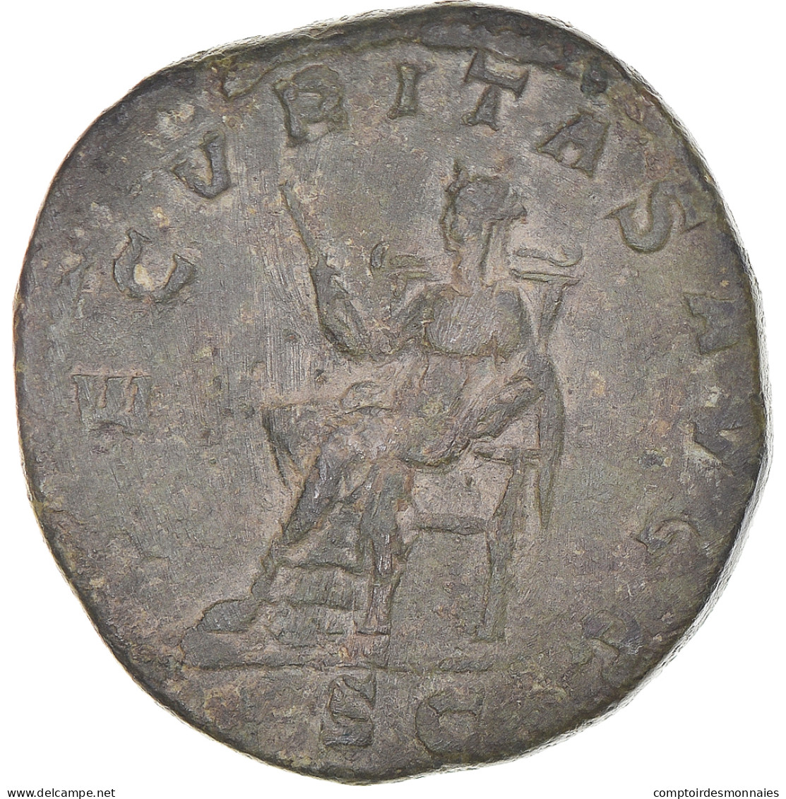 Monnaie, Gordien Ier, Sesterce, 238, Rome, TB+, Bronze, Cohen:11, RIC:11 - L'Anarchie Militaire (235 à 284)