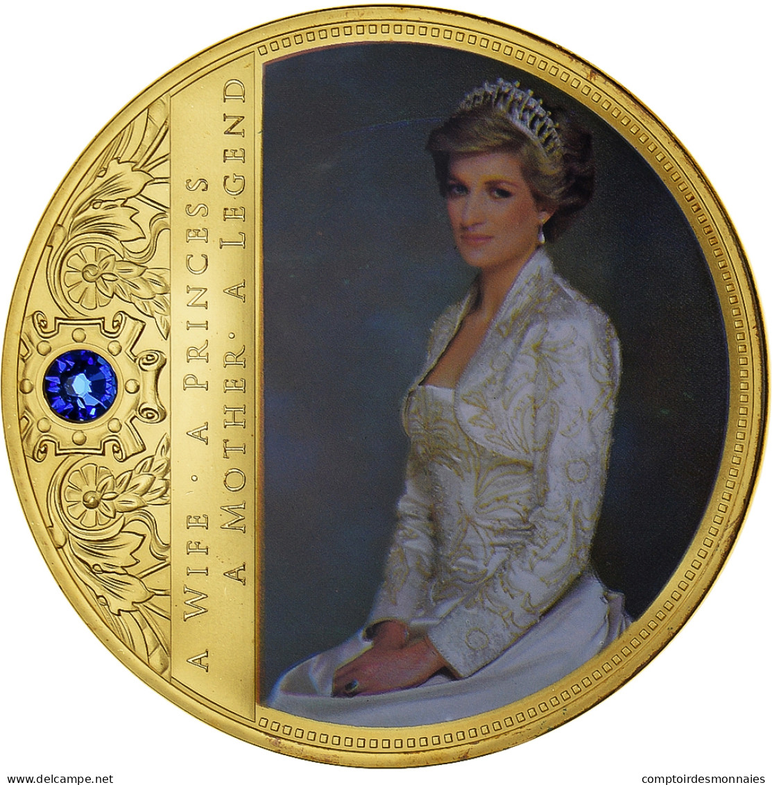 Royaume-Uni, Médaille, Portraits De La Princesse Diana, SPL, Copper Gilt - Other & Unclassified