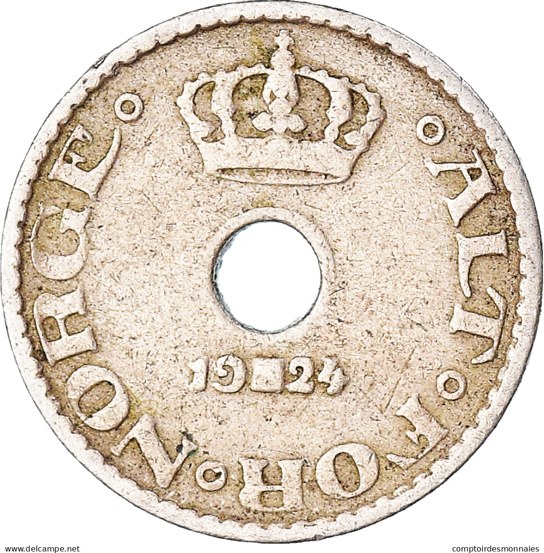 Monnaie, Norvège, 10 Öre, 1924 - Norwegen