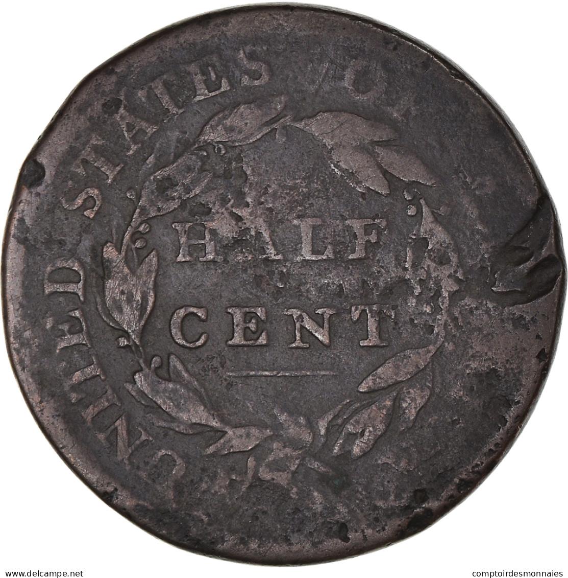 Monnaie, États-Unis, Classic Head Half Cent, Half Cent, 1810, U.S. Mint - Half Cents