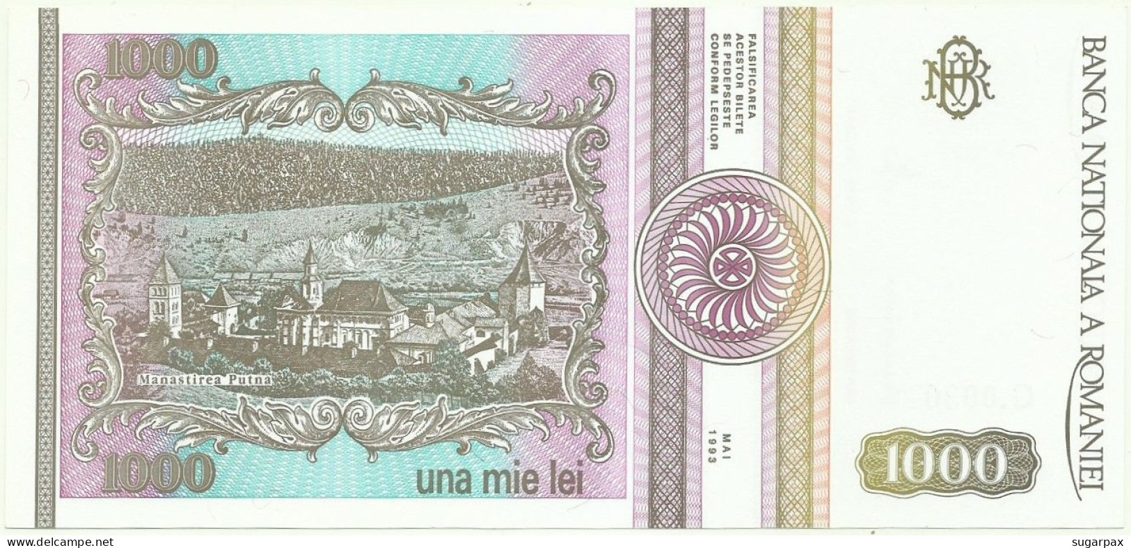 ROMANIA - 1 000 Lei - 05.1993 - Pick 102 - Unc. - Série G.0030 - 1000 - Roemenië