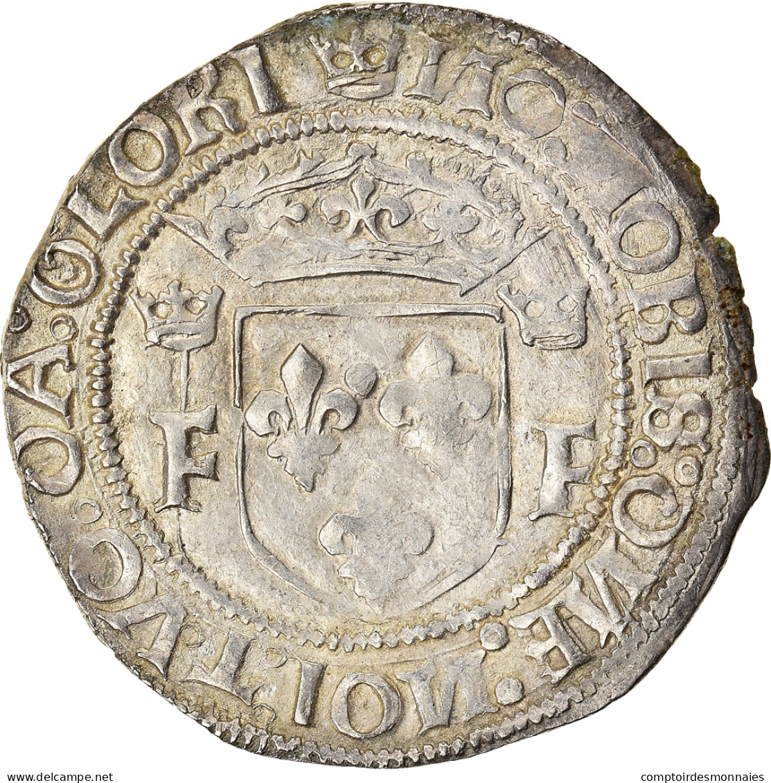 France, François Ier, 1/2 Teston, Dijon, "Collection Docteur F.", Argent, SUP - 1515-1547 Francisco I