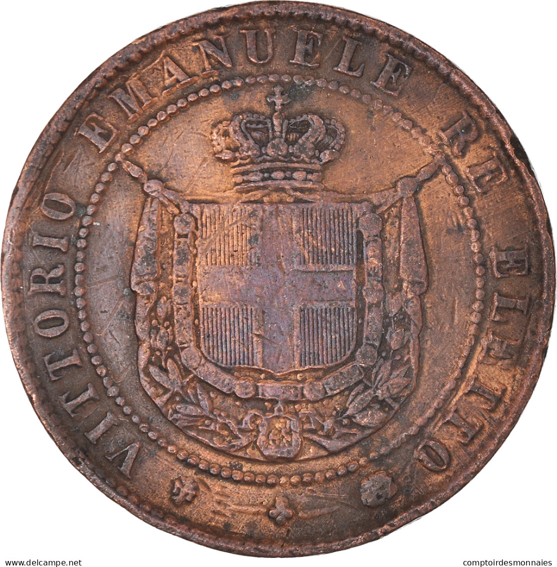 Monnaie, États Italiens, TUSCANY, Provisional Government, 5 Centesimi, 1859 - Toscana