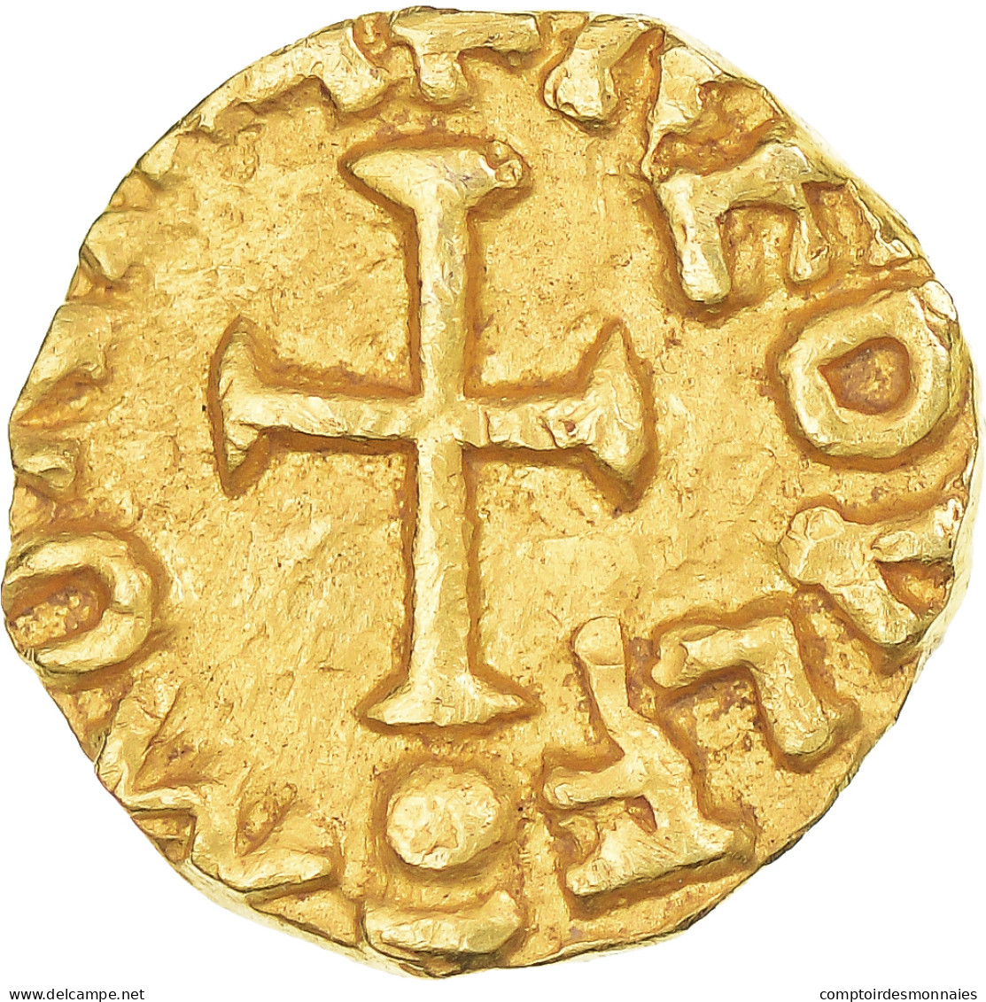 Monnaie, France, Triens, Monétaire FREDVLFVS, V. VIIème Siècle , Bourges - 470-751 Merovingian