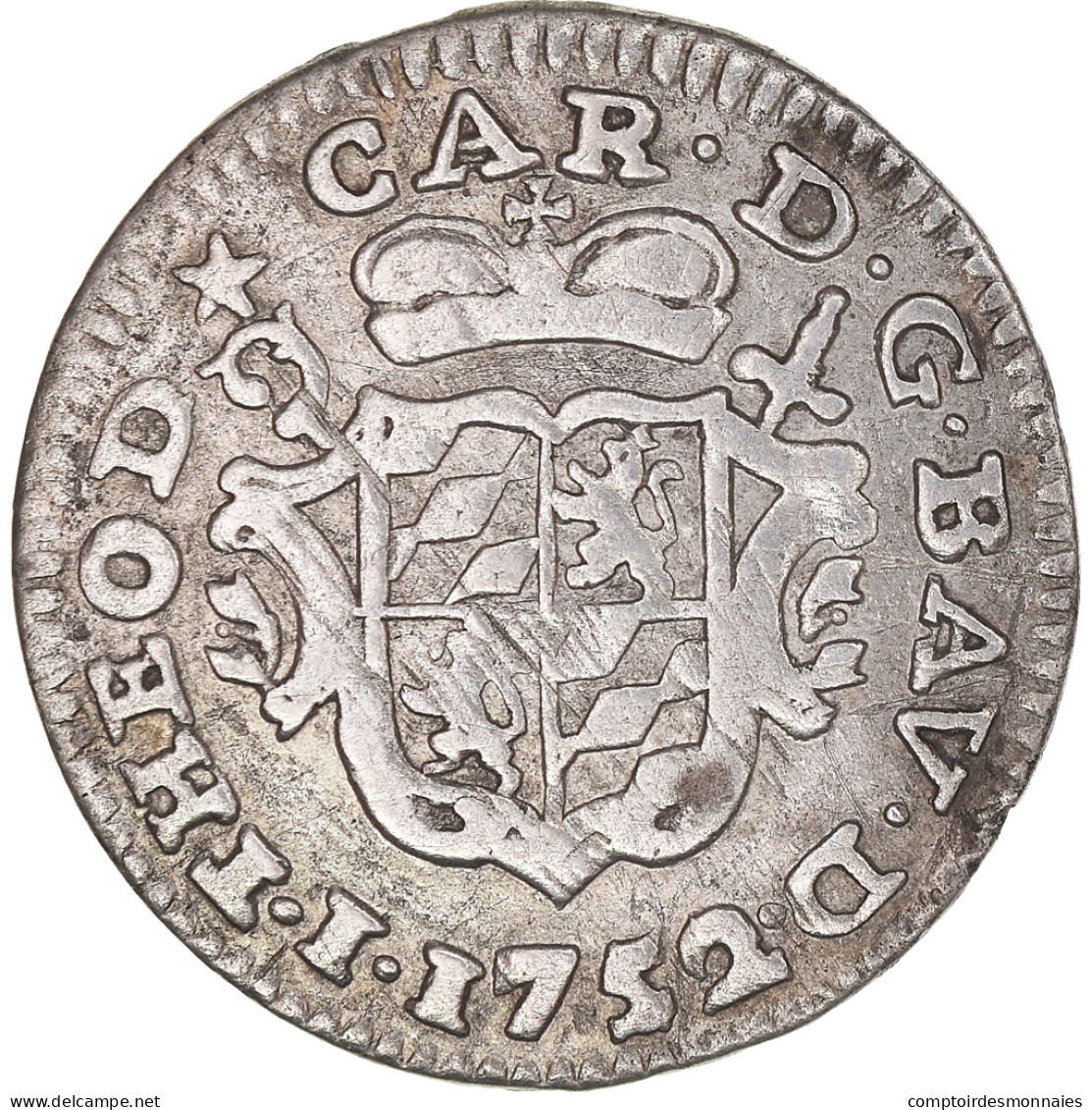 Monnaie, Liège, John Theodore, Plaquette, 1752, Liege, TTB, Argent, KM:152 - Other & Unclassified