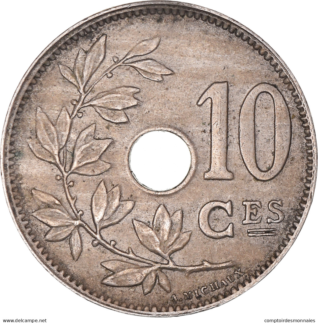 Monnaie, Belgique, Albert I, 10 Centimes, 1923, Bruxelles, TTB+, Cupro-nickel - 10 Cent