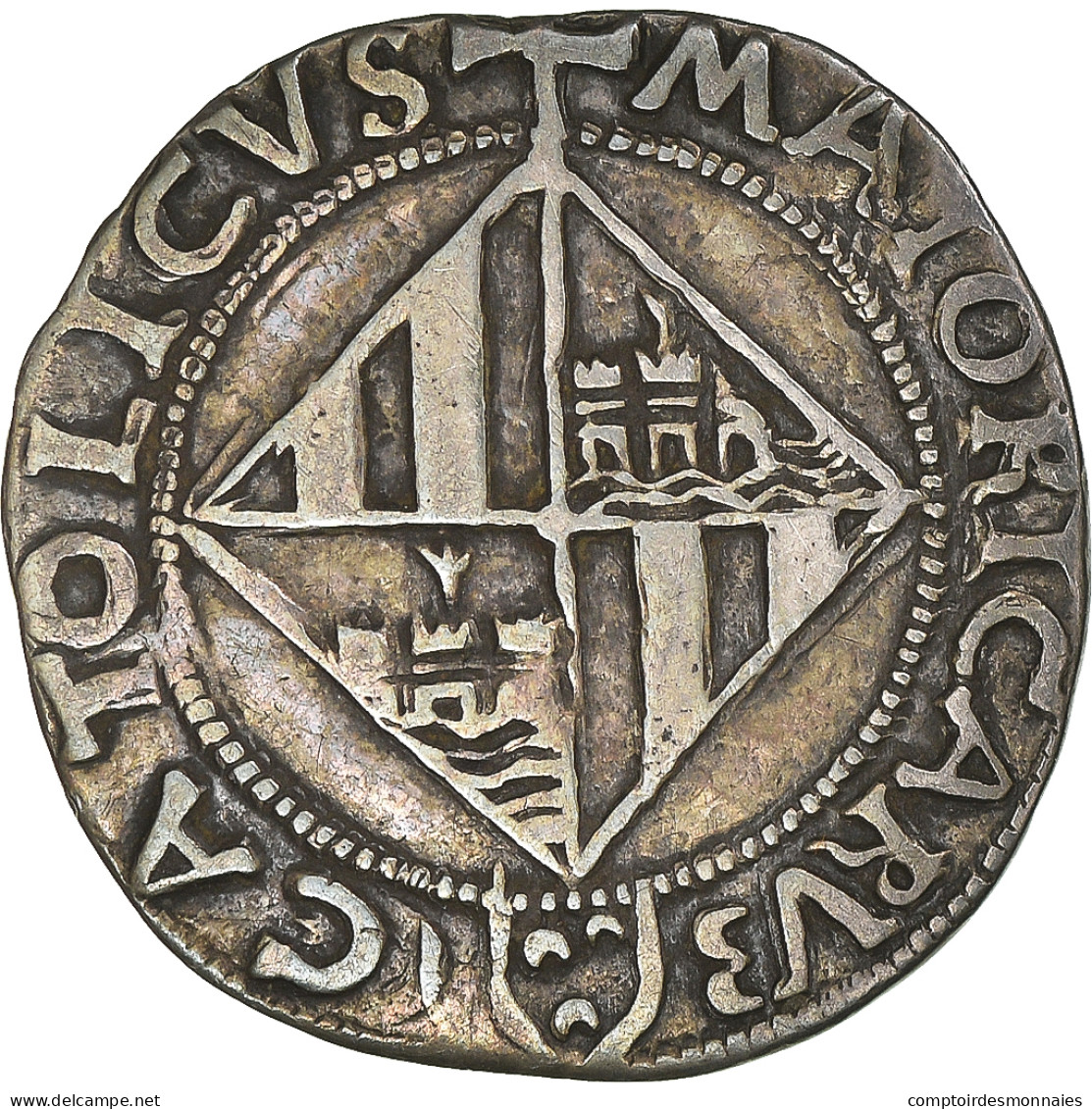 Monnaie, Espagne, Ferran II, Ral, ND (1479-1516), Mallorca, Error In Legend - First Minting