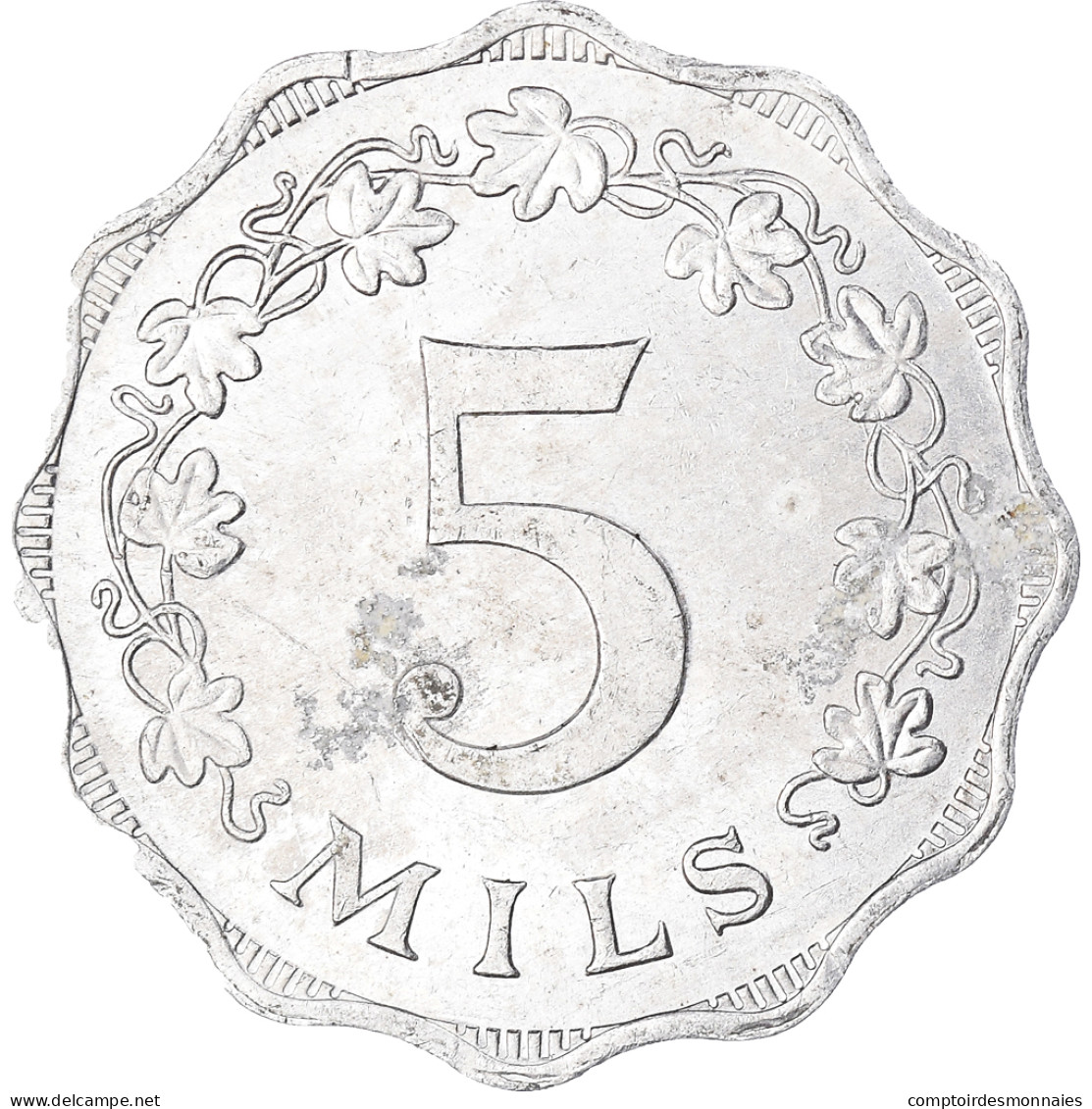 Monnaie, Malte, 5 Mils, 1972 - Malte