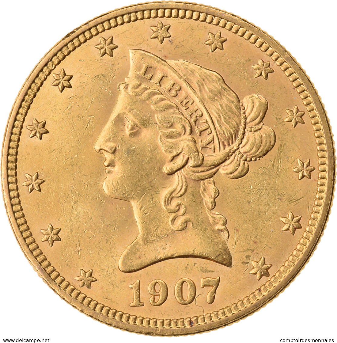 Monnaie, États-Unis, Coronet Head, $10, Eagle, 1907, U.S. Mint, Philadelphie - 10$ - Eagles - 1866-1907: Coronet Head (Testa Coronata)