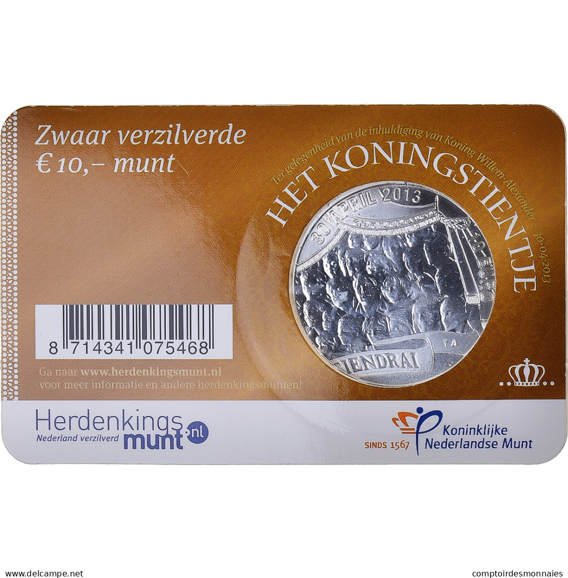 Pays-Bas, 10 Euro, 2013, Utrecht, FDC, Argent, KM:340 - Netherlands