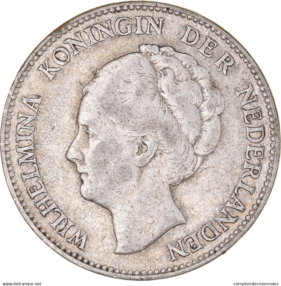 Monnaie, Pays-Bas, Wilhelmina I, Gulden, 1931, Utrecht, TB+, Argent, KM:161.1 - 1 Gulden