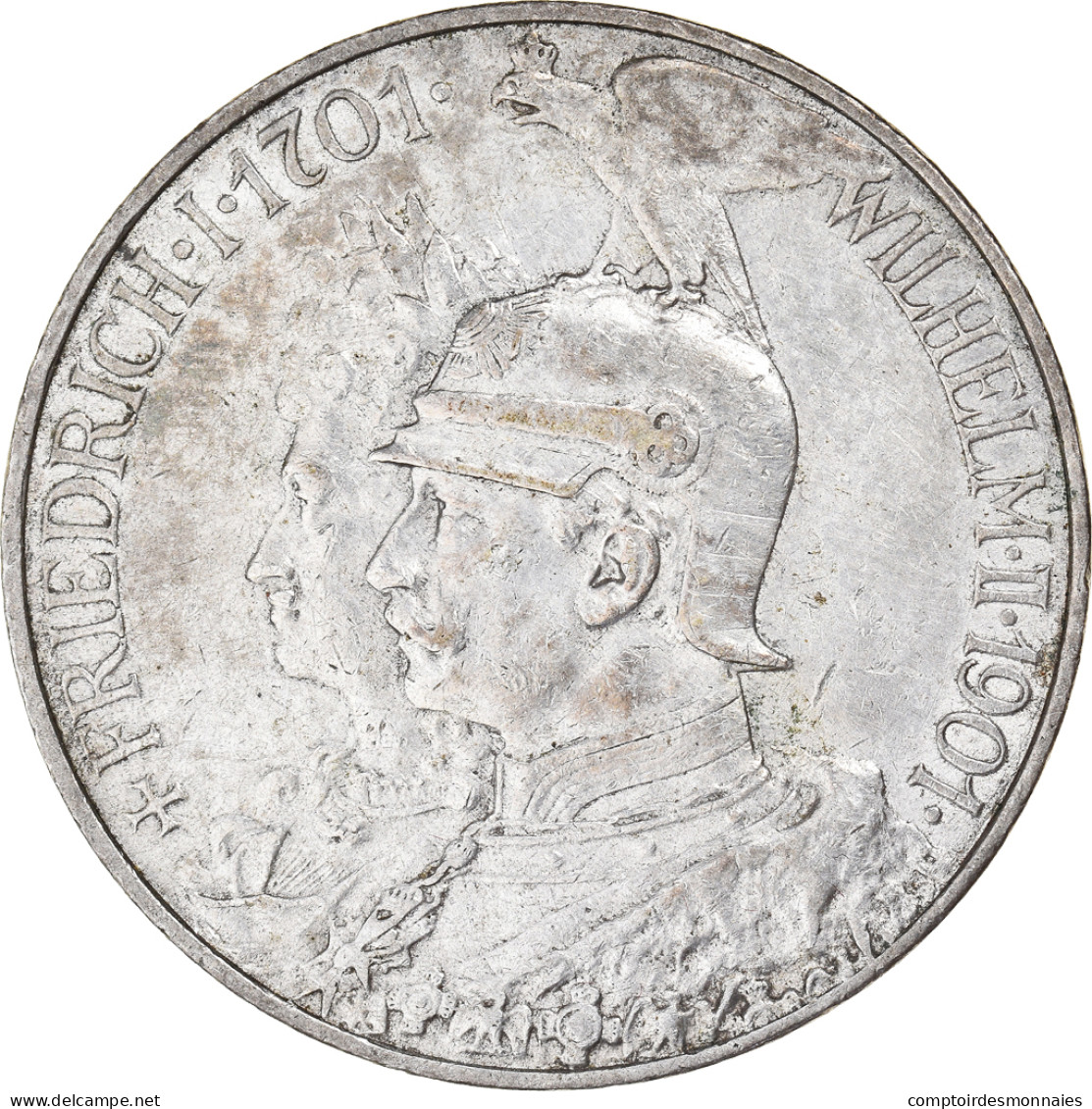 Monnaie, Etats Allemands, PRUSSIA, Wilhelm II, 5 Mark, 1901, Berlin, TTB - Autres & Non Classés
