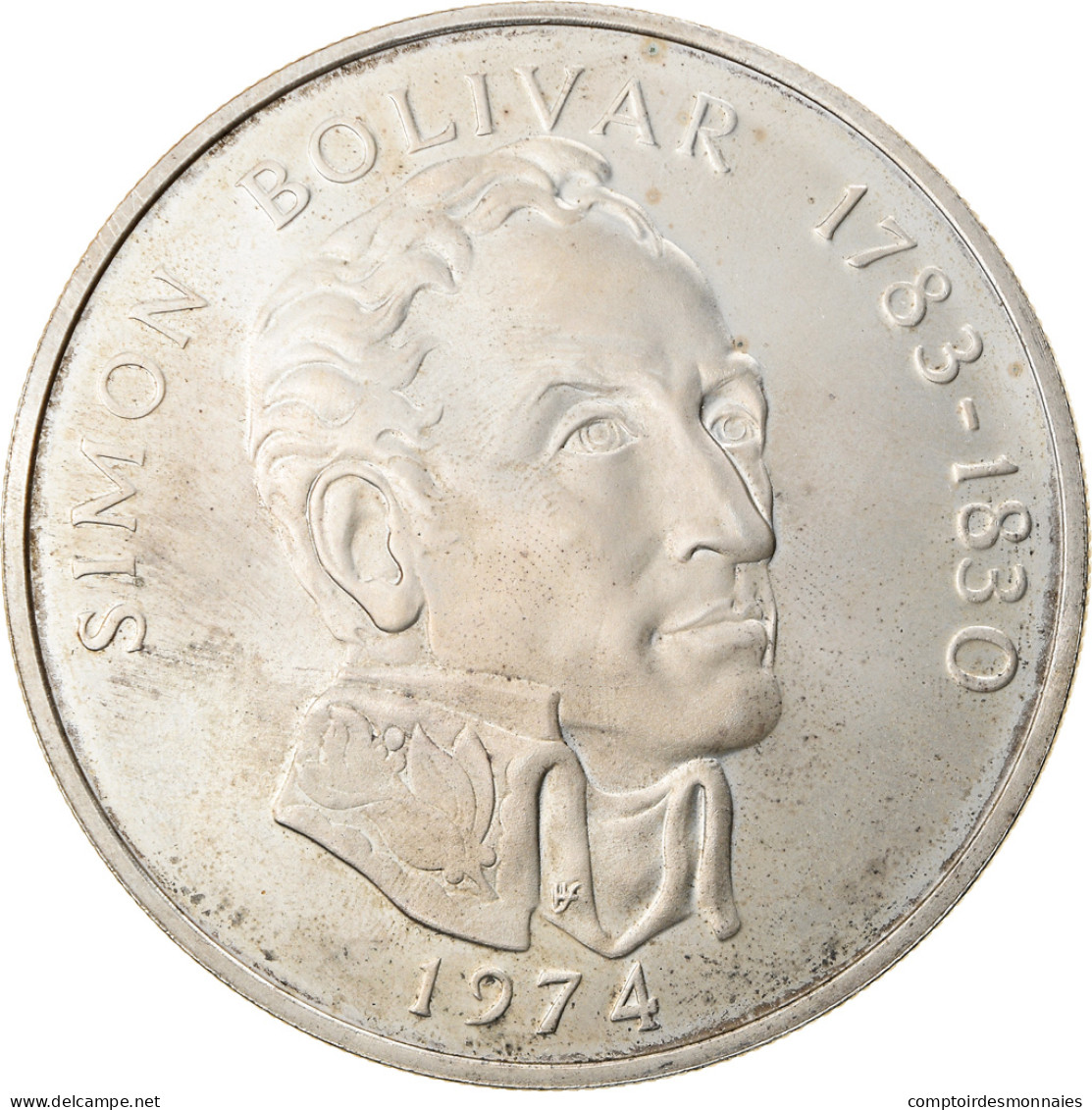 Monnaie, Panama, 20 Balboas, 1974, U.S. Mint, SUP, Argent, KM:31 - Panama