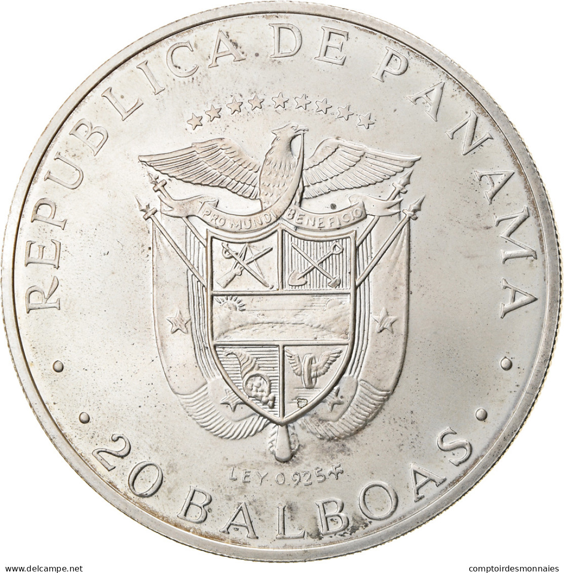 Monnaie, Panama, 20 Balboas, 1974, U.S. Mint, SUP, Argent, KM:31 - Panamá