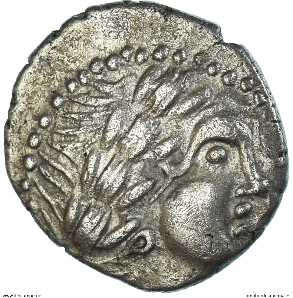 Monnaie, Santons, Drachme à La Couronne En Chevrons, 120-80 BC, SUP, Argent - Celtas