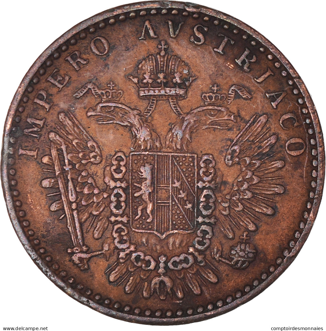 Monnaie, États Italiens, LOMBARDY-VENETIA, Franz Joseph I, 3 Centesimi, 1852 - Lombardien-Venezia