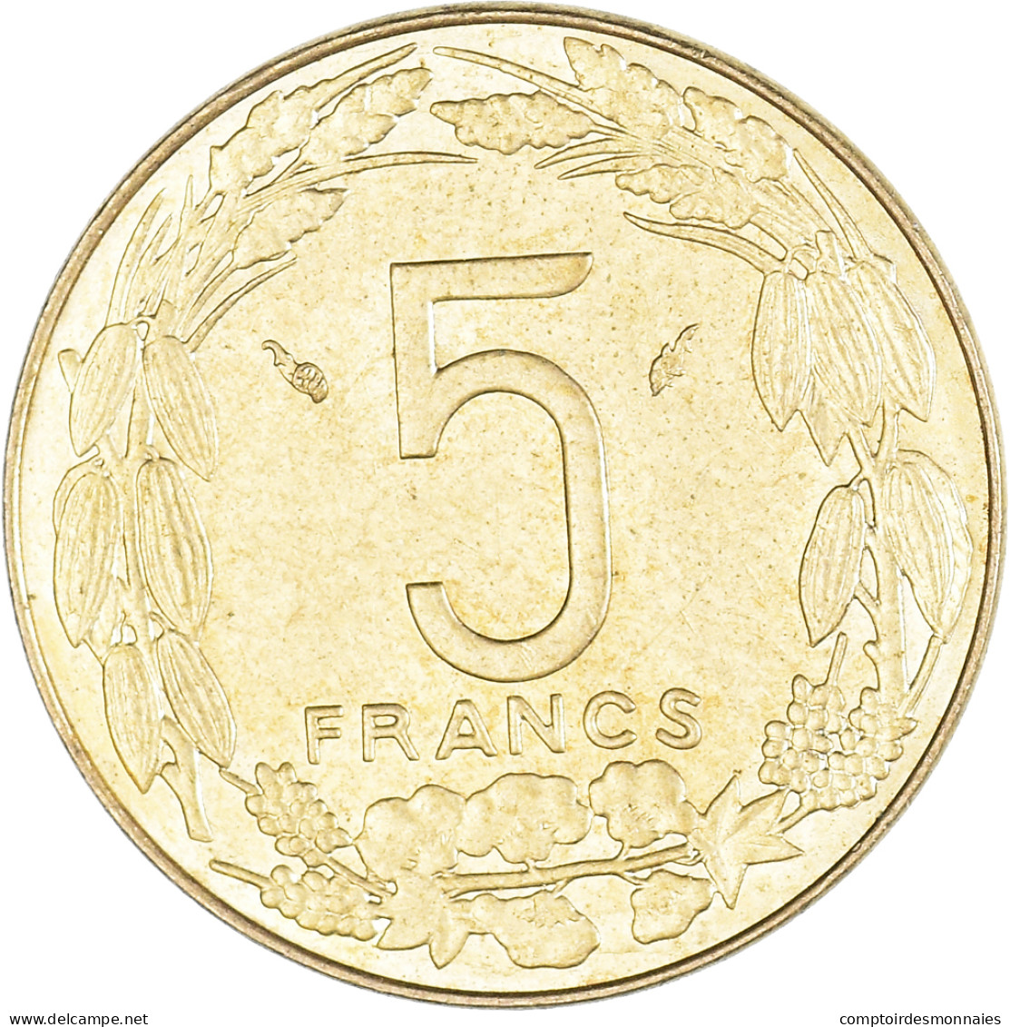 Monnaie, États De L'Afrique Centrale, 5 Francs, 1981 - Cameroun