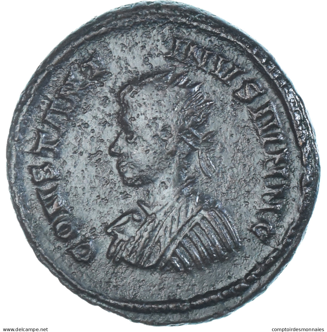 Monnaie, Constantin II, Follis, 320-321, Londres, TTB, Bronze, RIC:198 - L'Empire Chrétien (307 à 363)