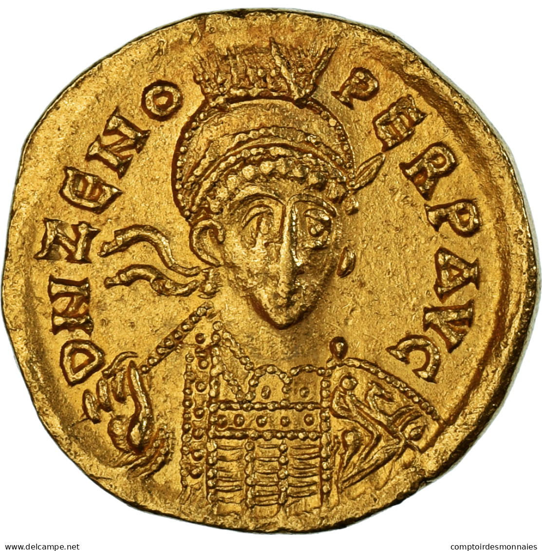 Monnaie, Zeno, Solidus, 476-491, Constantinople, SUP, Or, RIC:X-911 - La Fin De L'Empire (363-476)