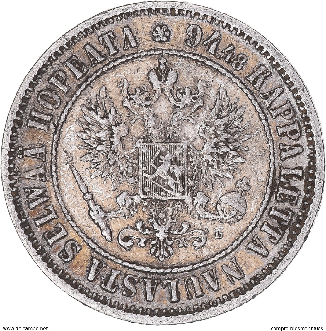 Monnaie, Finlande, Alexander III, Markka, 1892, Helsinki, TTB+, Argent, KM:3.2 - Finlande