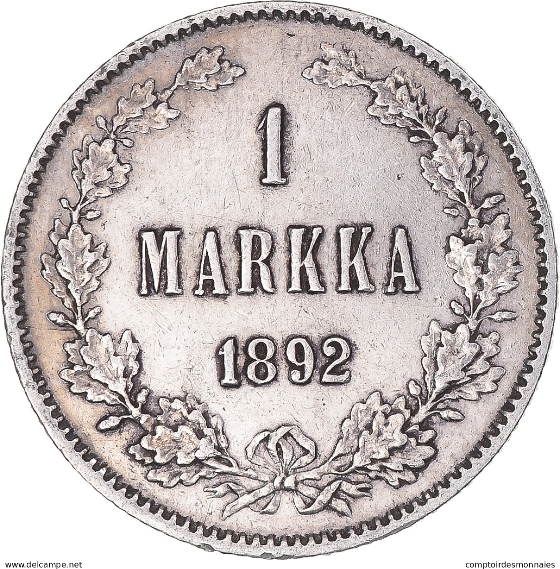 Monnaie, Finlande, Alexander III, Markka, 1892, Helsinki, TTB, Argent, KM:3.2 - Finlande