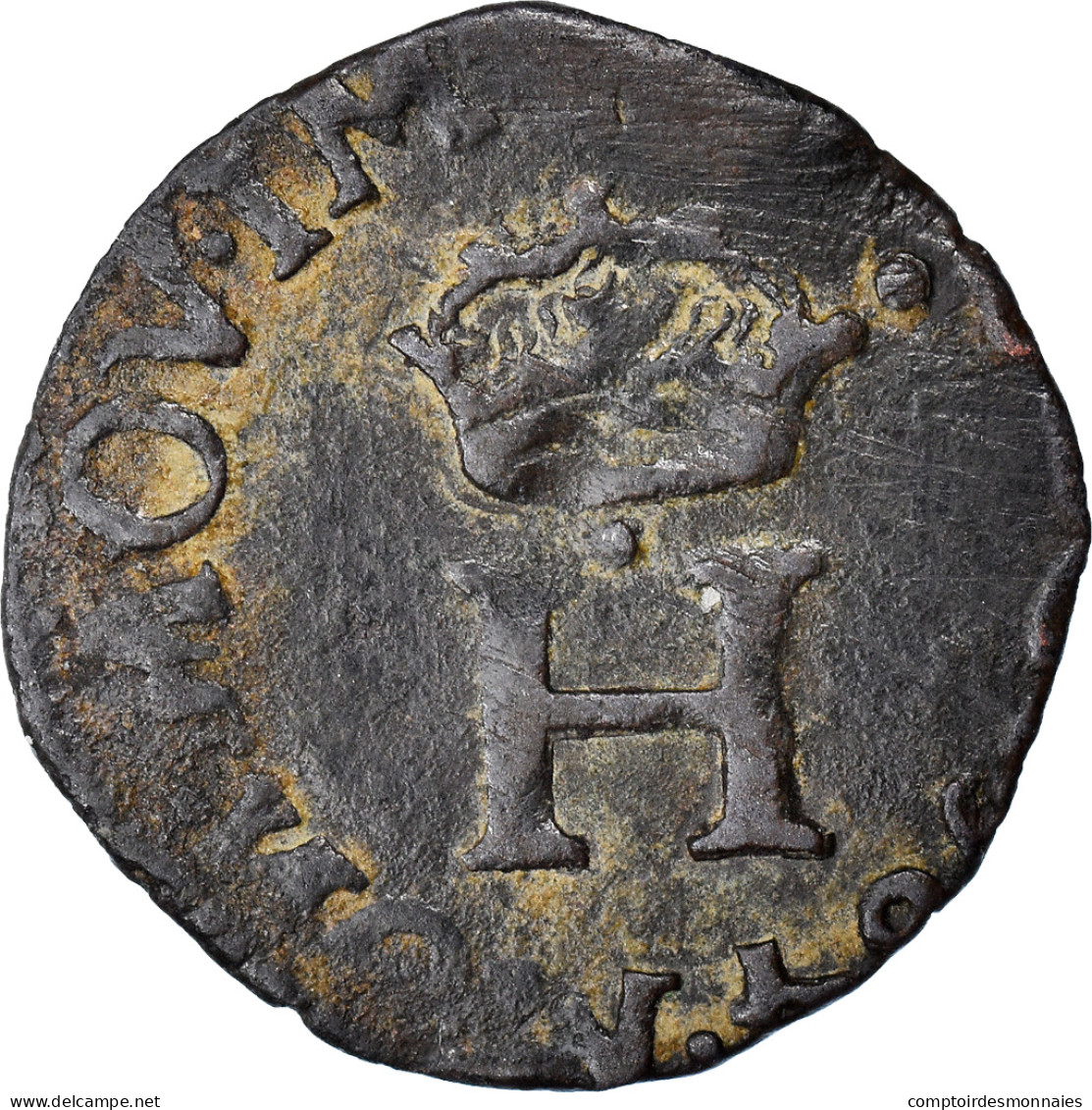 Monnaie, Italie, Delfino Tizzone, Liard, 1584, Desana, TB+, Billon - Italian Piedmont-Sardinia-Savoie