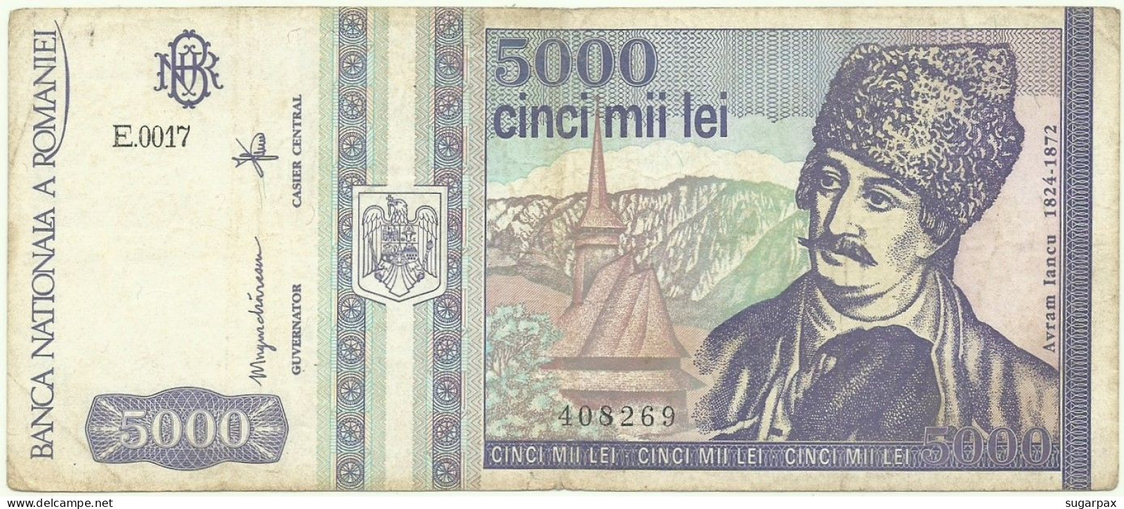 ROMANIA - 5 000 Lei - 05.1993 - Pick 104 - Série E.0017 - 5000 - Rumänien