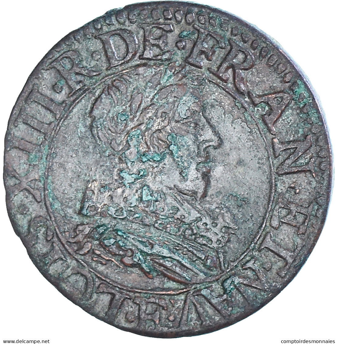 Monnaie, France, Louis XIII, Double Tournois, 1632, Tours, TTB, Cuivre, CGKL:440 - 1610-1643 Louis XIII Le Juste