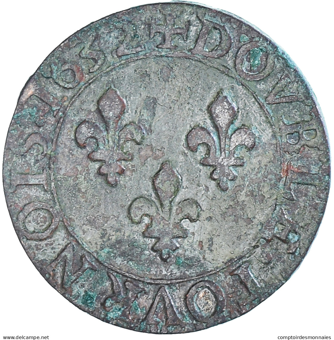 Monnaie, France, Louis XIII, Double Tournois, 1632, Tours, TTB, Cuivre, CGKL:440 - 1610-1643 Louis XIII The Just