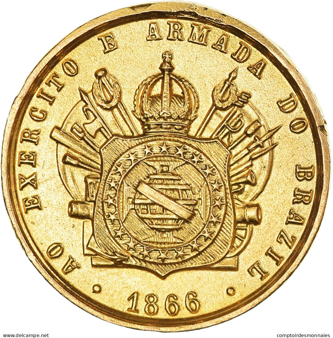 Brésil, Médaille, 1866, FDC, Or - Andere & Zonder Classificatie