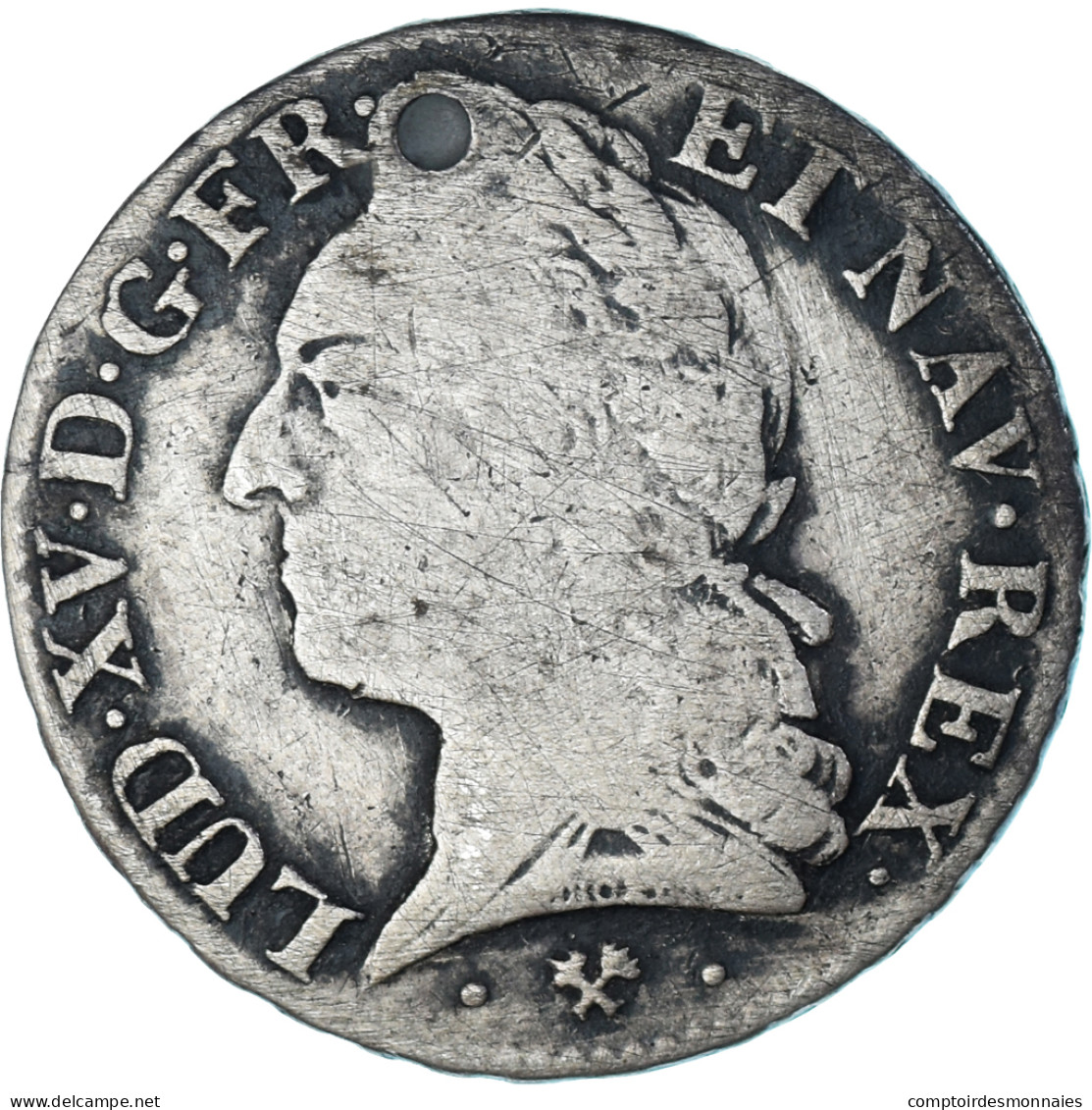 Monnaie, France, Louis XV, 1/2 Écu à La Vieille Tête, 1/2 ECU, 44 Sols, 1774 - 1715-1774 Ludwig XV. Der Vielgeliebte