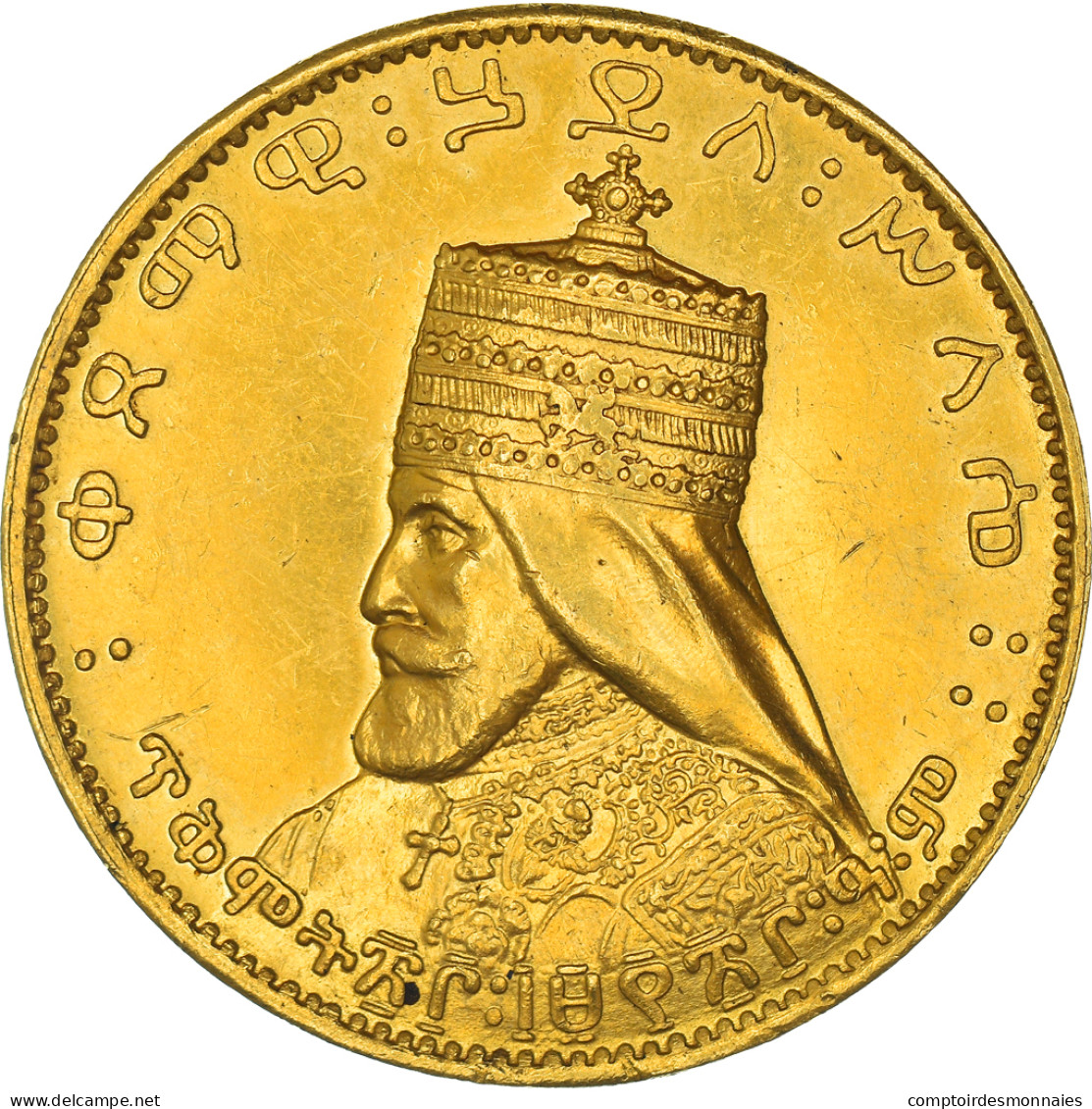 Éthiopie, Médaille, Haile Selassie I Coronation, 1930, TTB+, Or - Andere & Zonder Classificatie