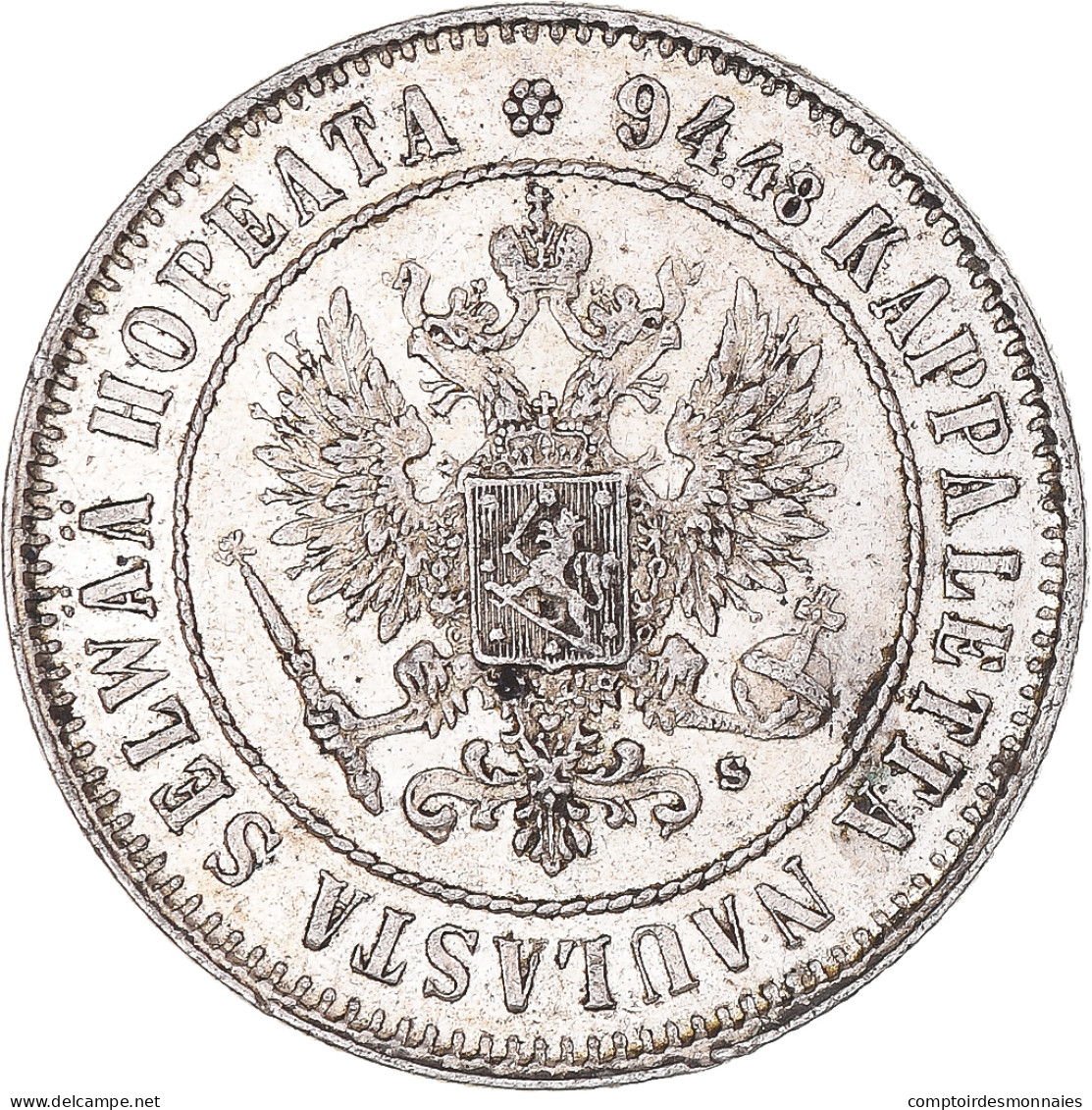 Monnaie, Finlande, Nicholas II, Markka, 1915, Helsinki, SUP, Argent, KM:3.2 - Finlande